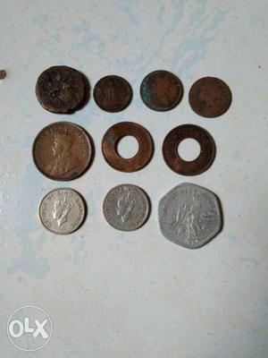 Brown And Silver-colored Coins