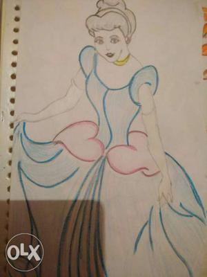 Cinderella Colored Sketch