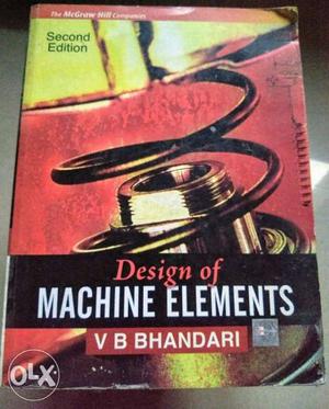 Design of machine elements book by V B Bhandari,