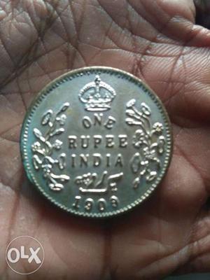Edward Vii & King Emperor Silver Coin Indian 