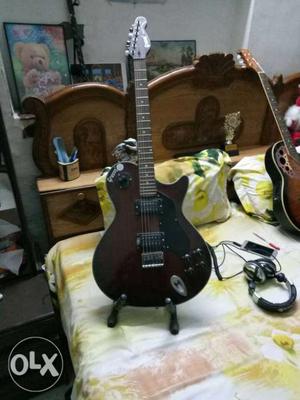 Electric guitar with emplifer. it has melodious