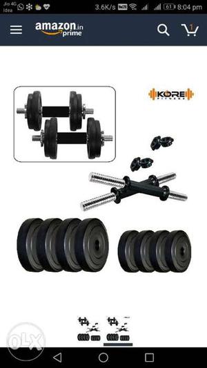 GYM KIT DUMBELS 1 week used. due to relocation
