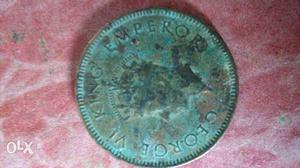 George VI King Emperor Silver-colored Coin