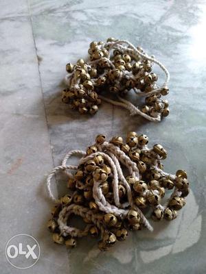 Kathak ghungroo pair() bells tied with