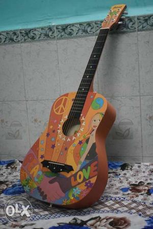 New funky matte finish Acoustic guitar with bag and all