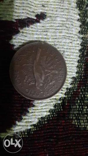 One penny coin from new zealand  vintage
