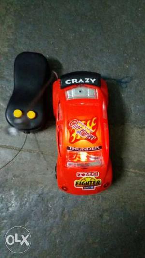 Red Crazy R/C Car With Remote signal Control