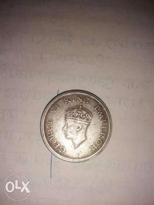 Silver-colored George VI King Emperor Coinb