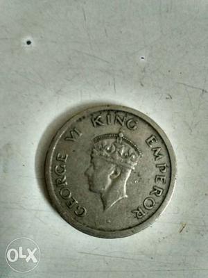 This is old  one rupees coin of india.this