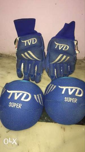 Tvd roller hockey kit gloves and knee pads 2