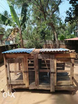 Wooden dog cage for sale. 2 dog cage