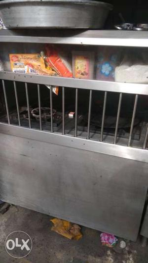 Restaurant Steel gas stove Counter with two gas