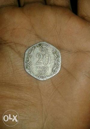 20 paise India coine