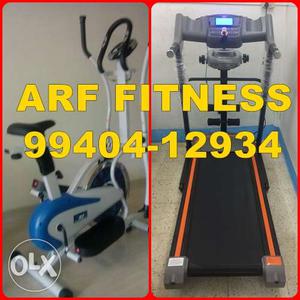 Automatic Motor Treadmill and Blue and Gray Orbitrek in ARF