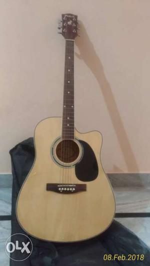 Beige Cut-away Acoustic Guitar