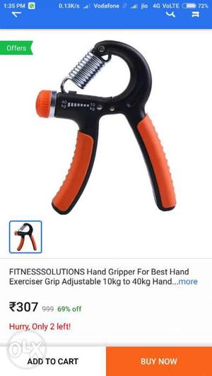 Black And Orange Fitness Solutions Hand Gripper Screenshot
