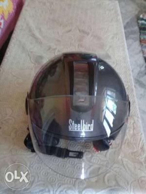 Black Steelbird Open-face Helmet 3month old