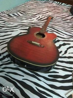 Cutaway Redburst Acoustic Guitar