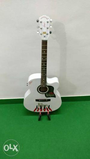 Cutaway White Acoustic Guitar