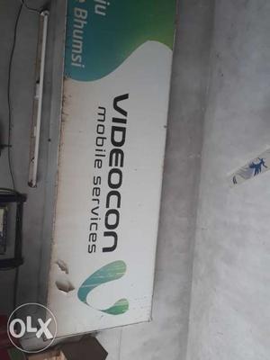 Green And White Videocon Mobile Services Signage