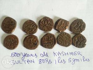 Kashmiri coins 500 years old