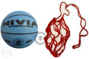 Nivia Europa basketball - Size 5 with Carrying Net