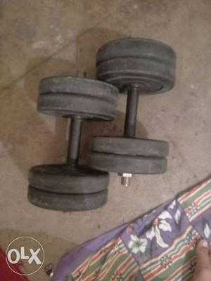 Pair Of Gray Steel Dumbbells.. urgent sell.. purchase only