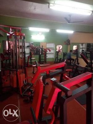 Red And Black Gym Equipment Lot