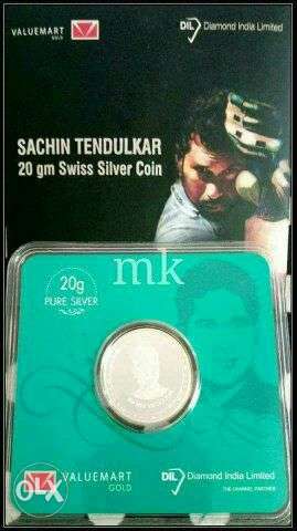 Sachin Tendulkar autograph Silver Coin