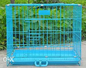 Blue Foldable Dog cage of all size available at