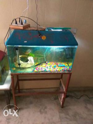 Tank.2.5 ft×1×1.5 With iron solid stand...and