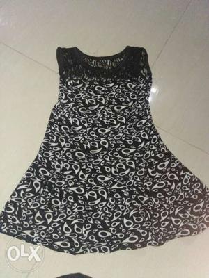 Black And White Illusion Mini Dress