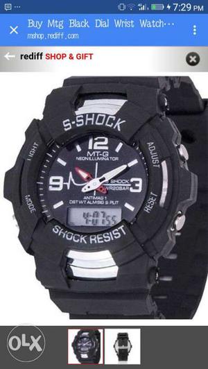 Black colour s shock..ki...wrist watch