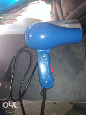Blue hair dryer