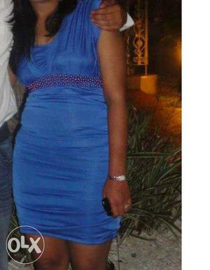 Blue short dress,worn only once