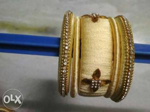 Gold Silk-thread Bangles