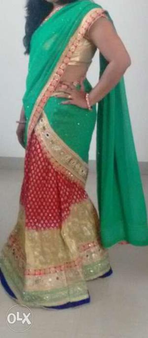 Lehenga with golden blouse. Purchased for RS 