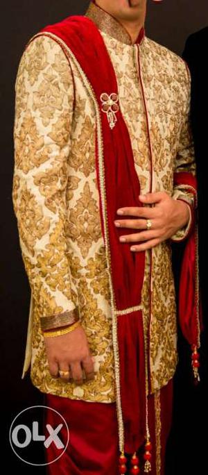 Men's Brown Sherwani Traditional Suit..JINAAM creation...