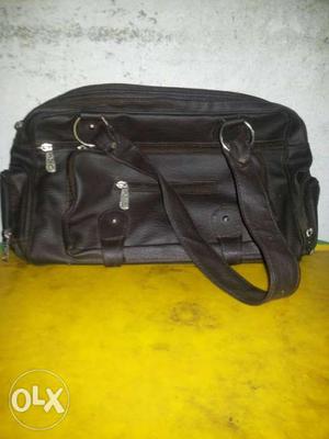 New brown colour leather hand bag