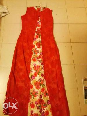 New red Maxi dress XL size