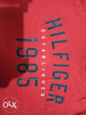  Red Hilfiger-printed Textile