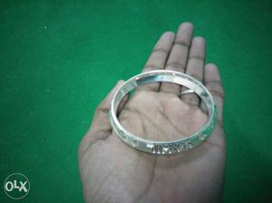 Silver ring and kada