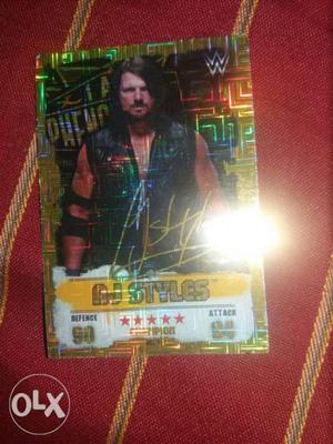Takeover card in lot aj styles gold