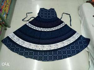 Women's Blue Sleeveless Midi Dress