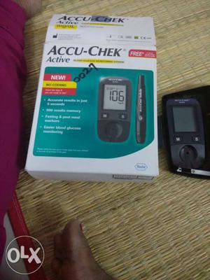 Black Accu-Chek Active Glucometer With Box