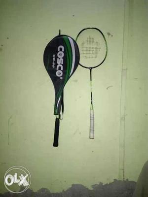 Black And Green Cosco Badminton Racket