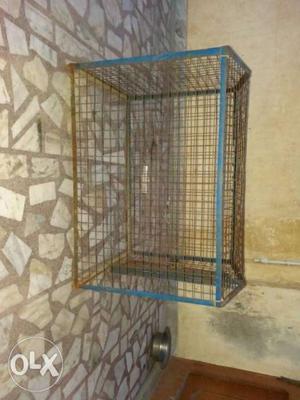 Blue And Brown Pet Cage