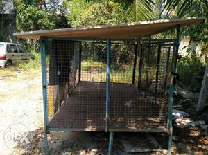 Blue And Gray Mesh Pet Outdoor Cage