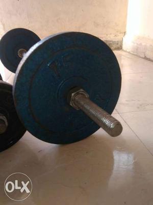 Blue And Grey Dumbbell (metal)
