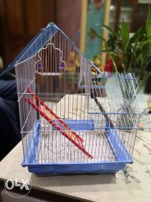 Brand new hardly used Small bird cage with lader,
